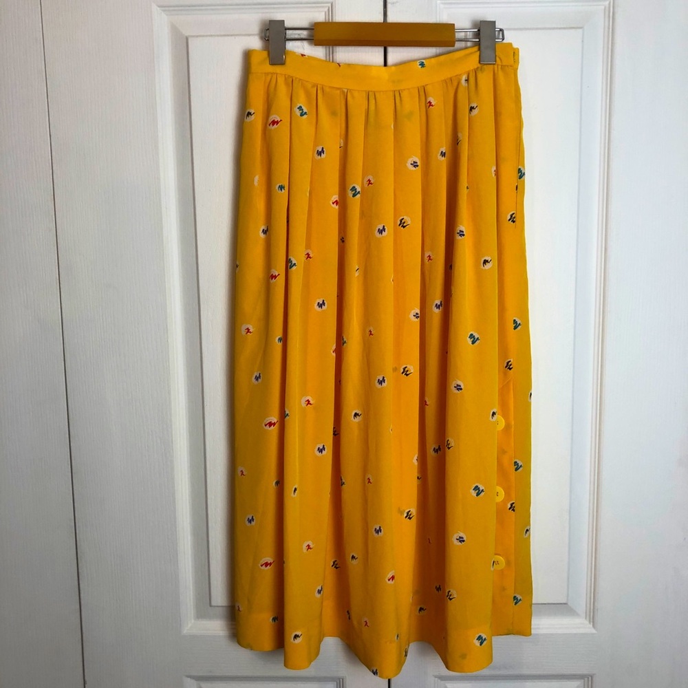 Pleated 80s Patterned Skirt  Scandi Girl Summer